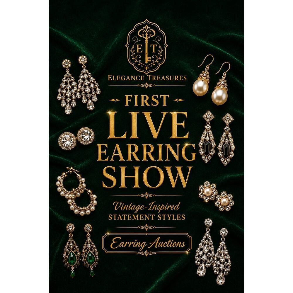 Vintage-Inspired Statement Earrings | New in Package | Goldtone or Silver Tone - Picture 1 of 1